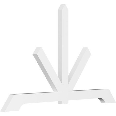 Ekena Millwork Vanguard Architectural Grade PVC Gable Bracket, 108"W x 67 1/2"H x 4"D x 6"F, 15/12 Pitch GBP108X68X0406VAN00